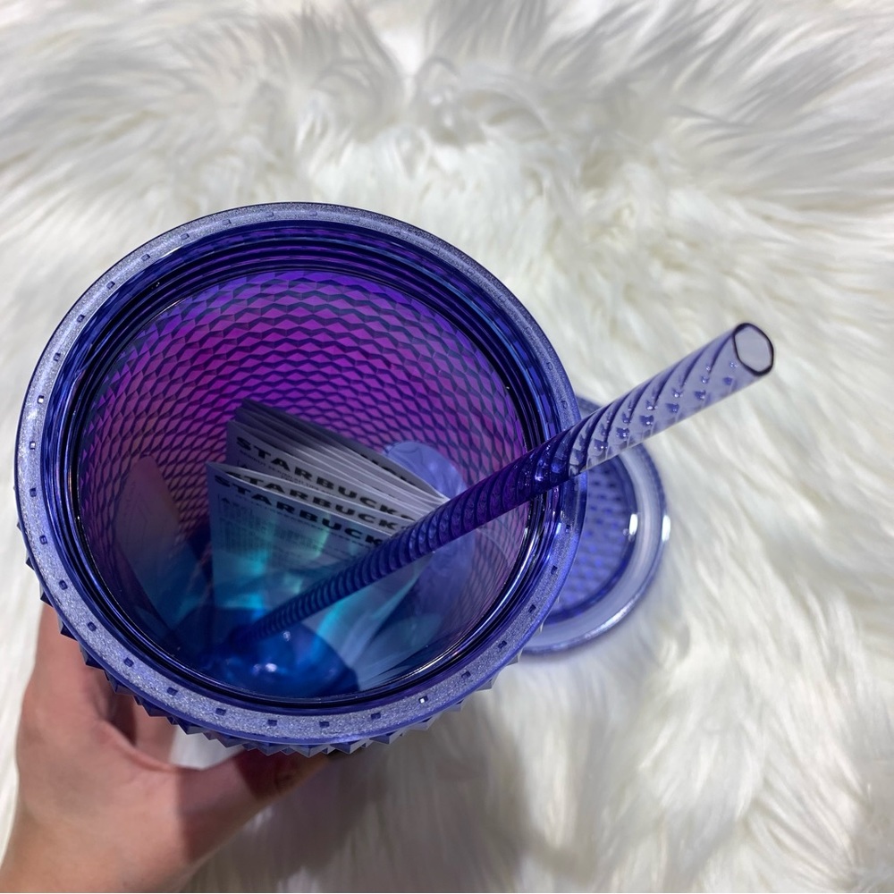 Starbucks Walt Disney World 50th anniversary tumblr iridescent blue/purple NWT - Picture 8 of 15